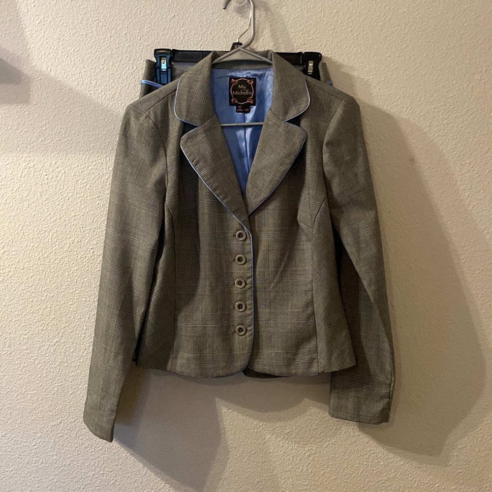 My Michelle plaid blazer and skirt business set size 5/6